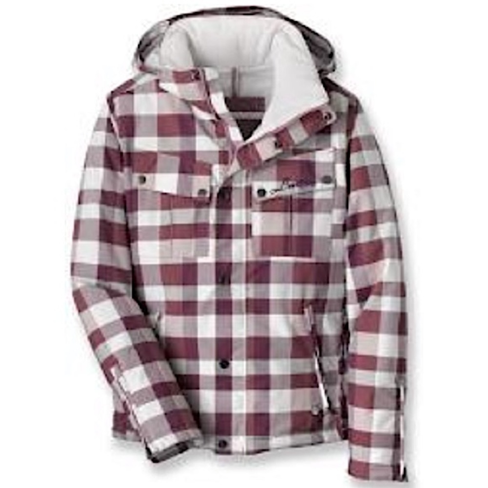Burton Geo 3/2 Insulated Snow Jacket Purple Plaid